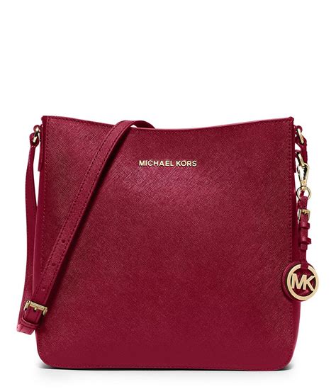 michael kors red jet set messenger|Jet Set Travel Large Metallic Signature Logo .